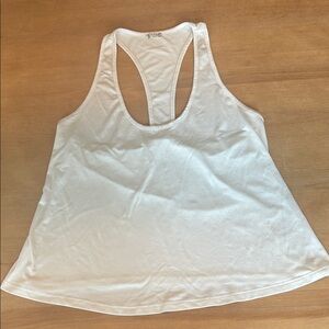 Free People White Racerback Tank Top